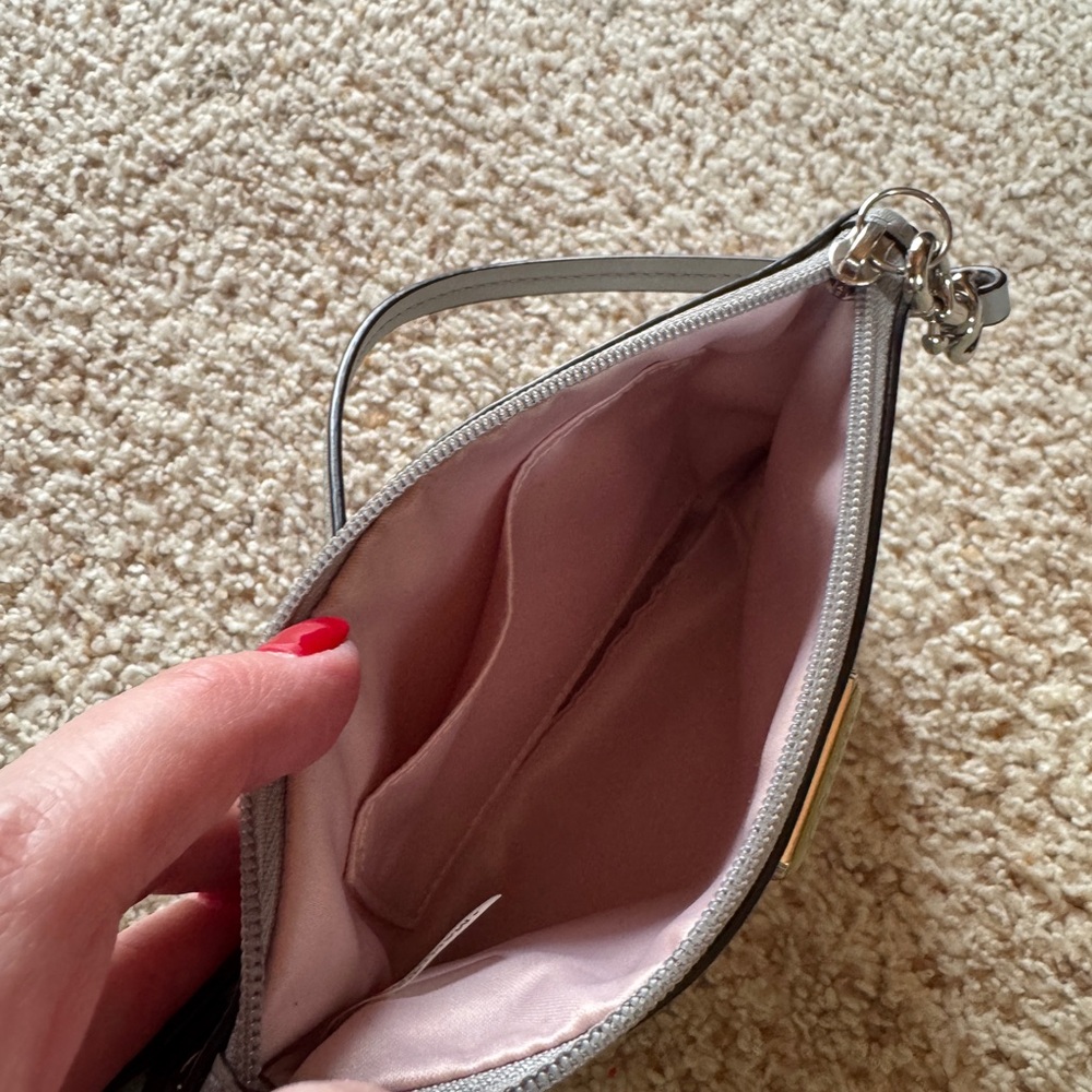 Coach Gray Circular Pattern Wristlet - image 4